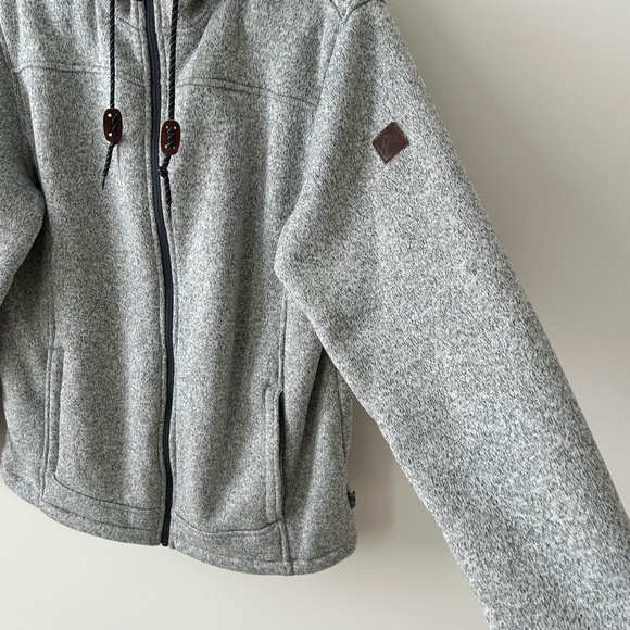 Rugged Elements Gray Mountain Fleece Hoodie Jacket - Picture 9 of 16